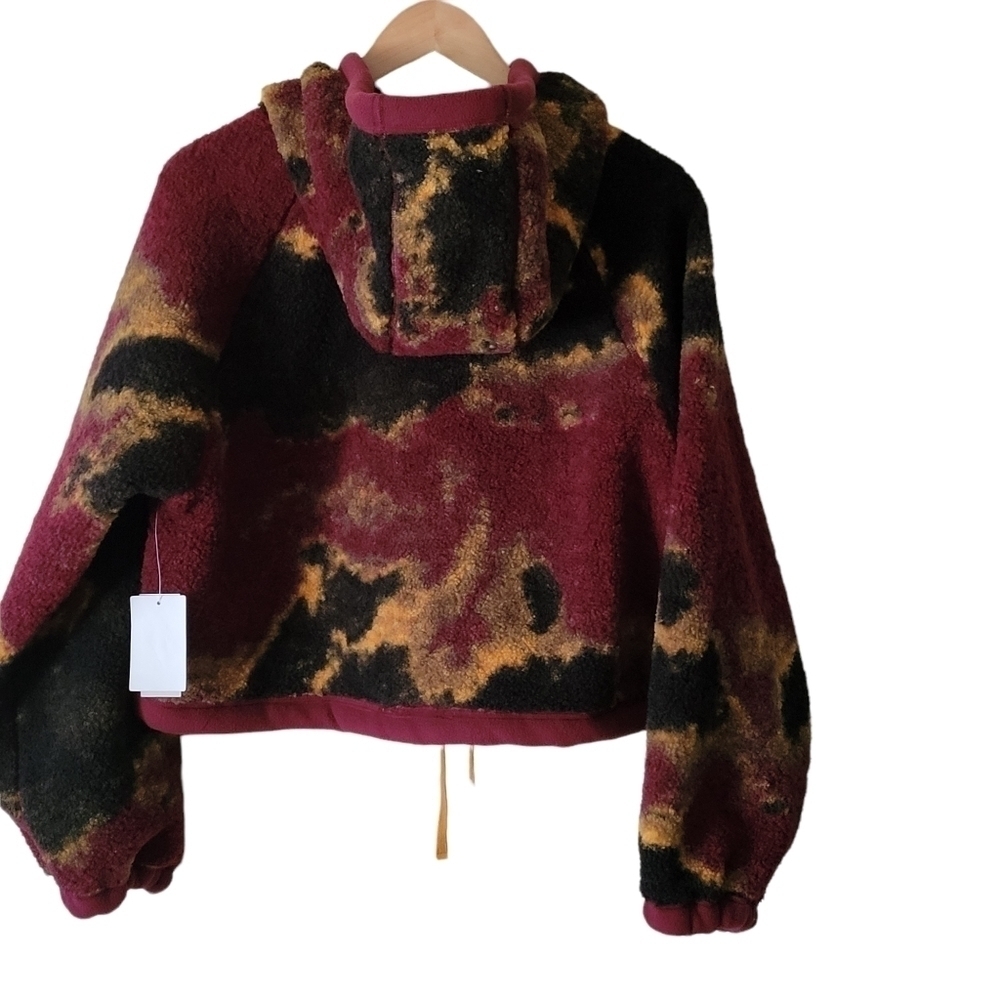 BP Nordstrom Tie Dye Fleece Hooded Coat M - Picture 8 of 12